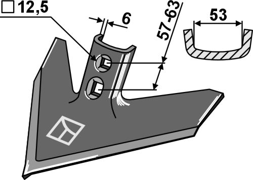 Gåsefodsskær 254mm