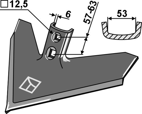 Gåsefodsskær 420mm