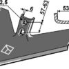 Gåsefodsskær 460mm
