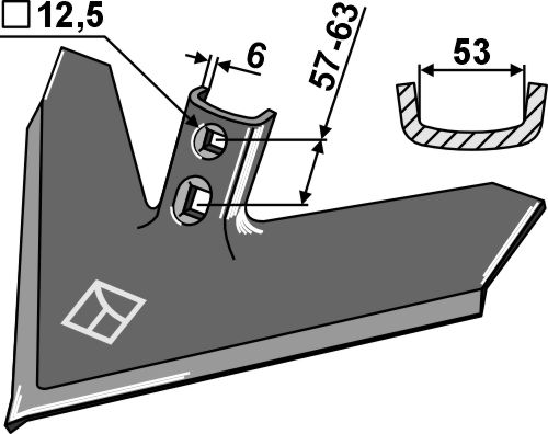 Gåsefodsskær 460mm