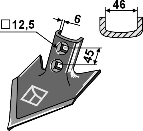 Gåsefodsskær 100mm