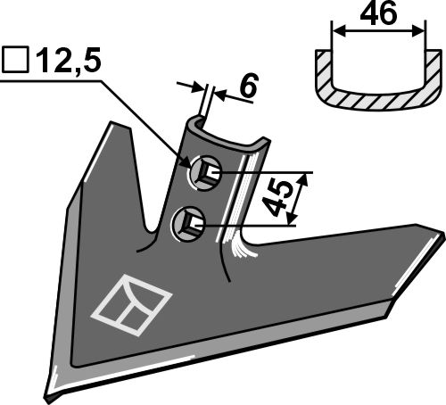 Gåsefodsskær 254mm