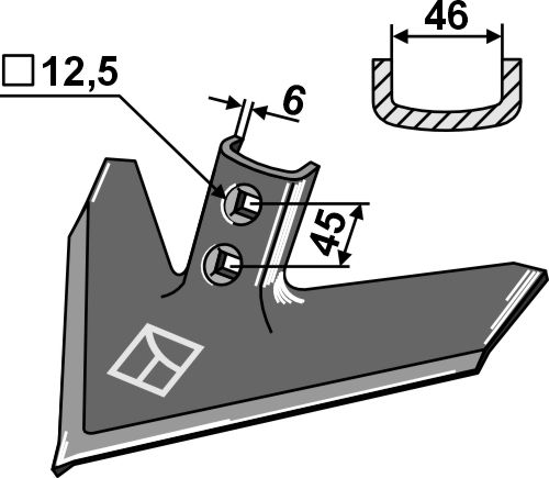 Gåsefodsskær 280mm