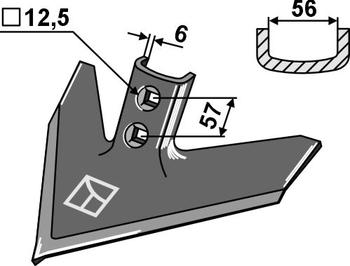 Gåsefodsskær 250mm