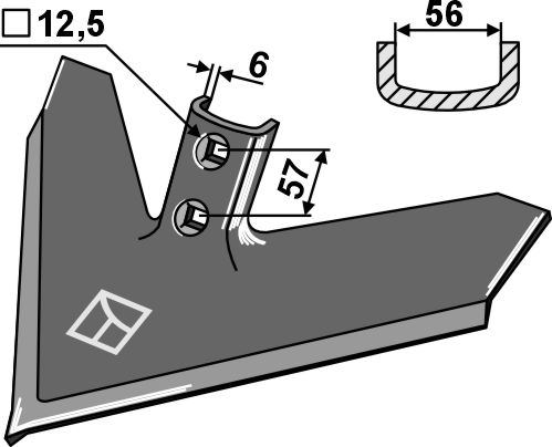 Gåsefodsskær 457mm
