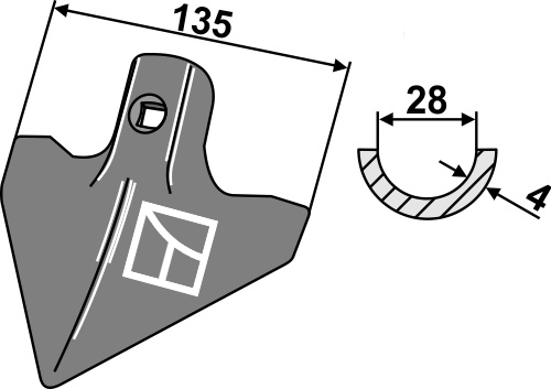 Gåsefodsskær 135 x 4