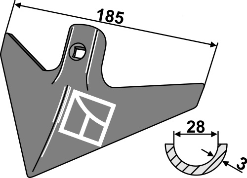 Gåsefodsskær 185 x 3