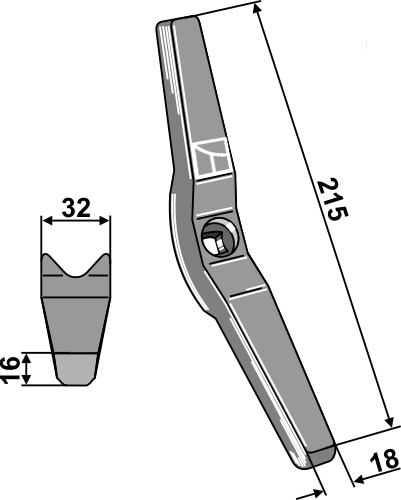 Harvespids 215x18x16mm