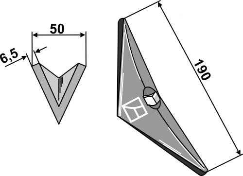 Harvespids 190x50x6,5mm