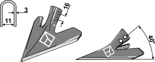 Gåsefodsskær 140mm