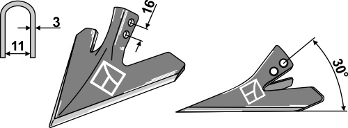 Gåsefodsskær 160mm