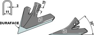 Gåsefodsskær 180mm - DURAFACE