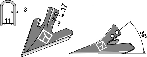 Gåsefodsskær 120mm