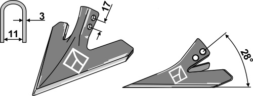 Gåsefodsskær 160mm