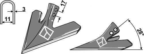 Gåsefodsskær 180mm