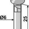 Nitte rundhoved Ø6x25