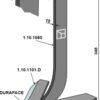 Tand med skær 180mm - DURAFACE