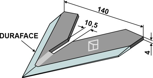 Gåsefodsskær 140mm - DURAFACE