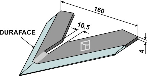 Gåsefodsskær 160mm - DURAFACE