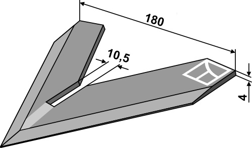 Gåsefodsskær 180mm