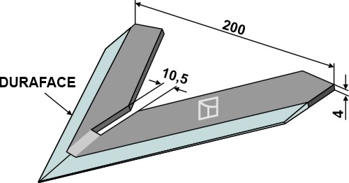 Gåsefodsskær 200mm - DURAFACE