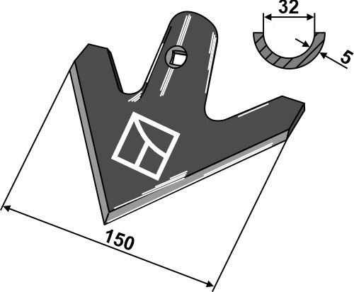 Gåsefodsskær 150mm