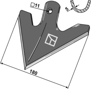 Gåsefodsskær 180mm