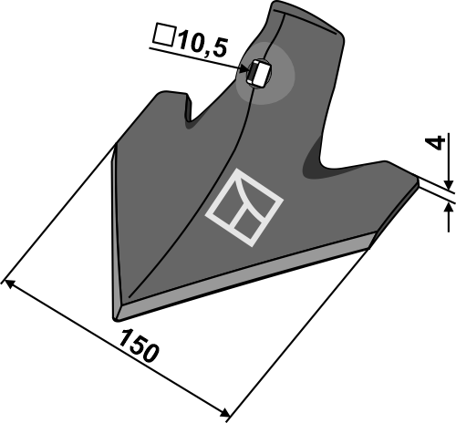 Gåsefodsskær 150mm