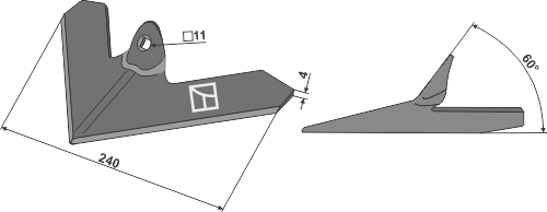 Gåsefodsskær 240mm