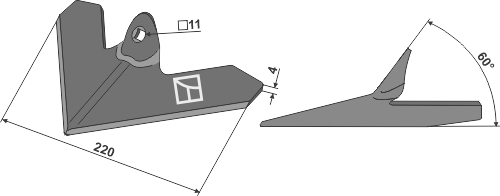Gåsefodsskær 220mm