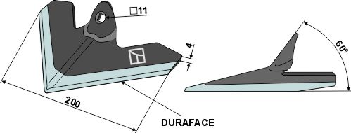 Gåsefodsskær 200mm - DURAFACE