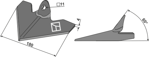 Gåsefodsskær 180mm