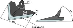 1.10.1132.d Gåsefodsskær 160mm - DURAFACE