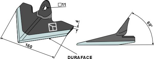 Gåsefodsskær 160mm - DURAFACE