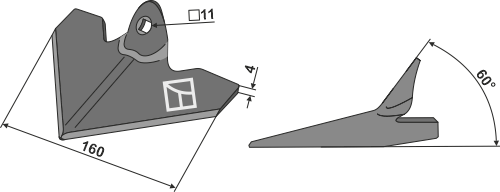 Gåsefodsskær 160mm
