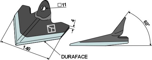 Gåsefodsskær 140mm - DURAFACE