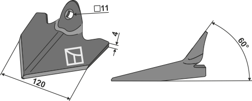 Gåsefodsskær 120mm