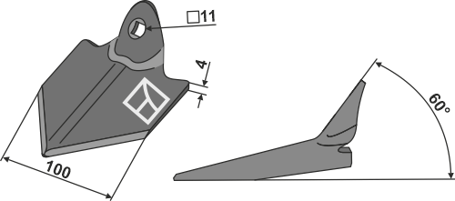 Gåsefodsskær 100mm