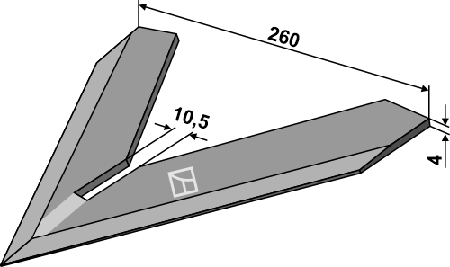 Gåsefodsskær 260mm