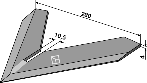 Gåsefodsskær 280mm