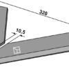 Gåsefodsskær 320mm