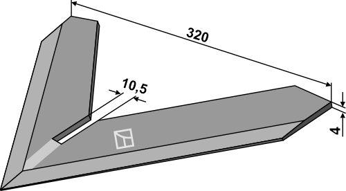 Gåsefodsskær 320mm