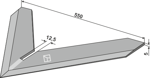 Gåsefodsskær 550mm