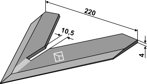 Gåsefodsskær 220mm