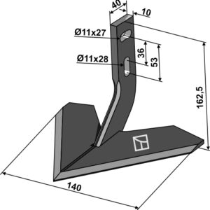 Gåsefodsskær 140mm