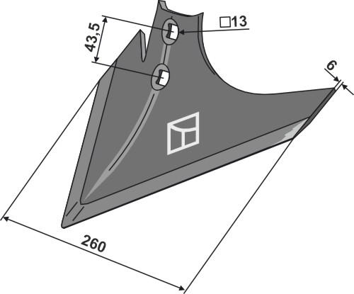 Gåsefodsskær 260mm