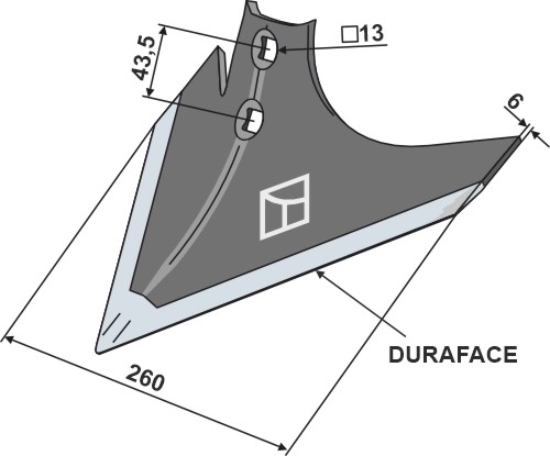 Gåsefodsskær 260mm - DURAFACE