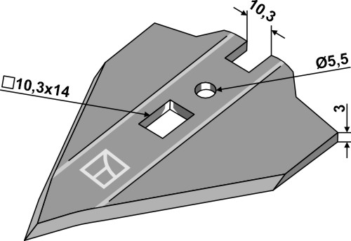 Gåsefodsskær 80mm