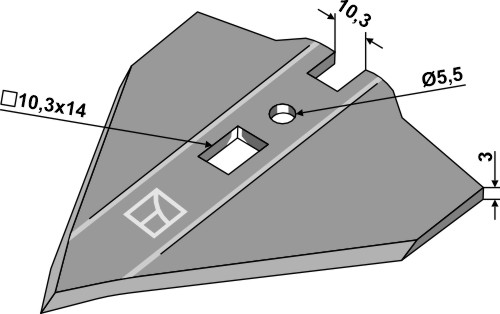 Gåsefodsskær 100mm