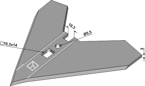 Gåsefodsskær 160mm